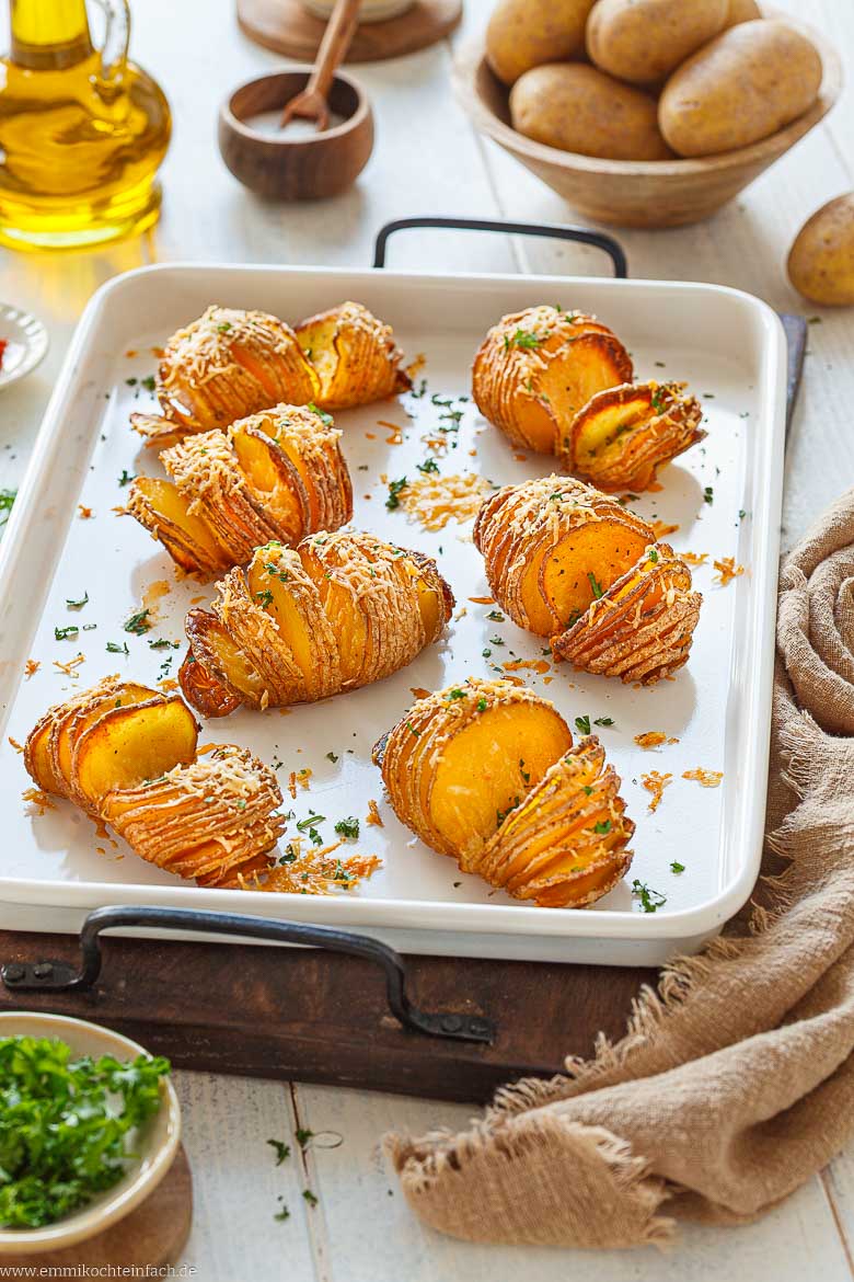 F&auml;cherkartoffeln im Backofen zubereitet