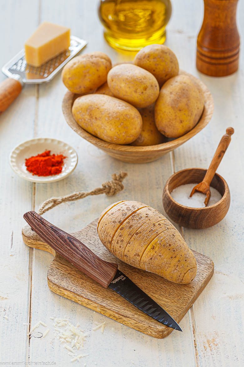 Zutaten f&uuml;r F&auml;cherkartoffeln