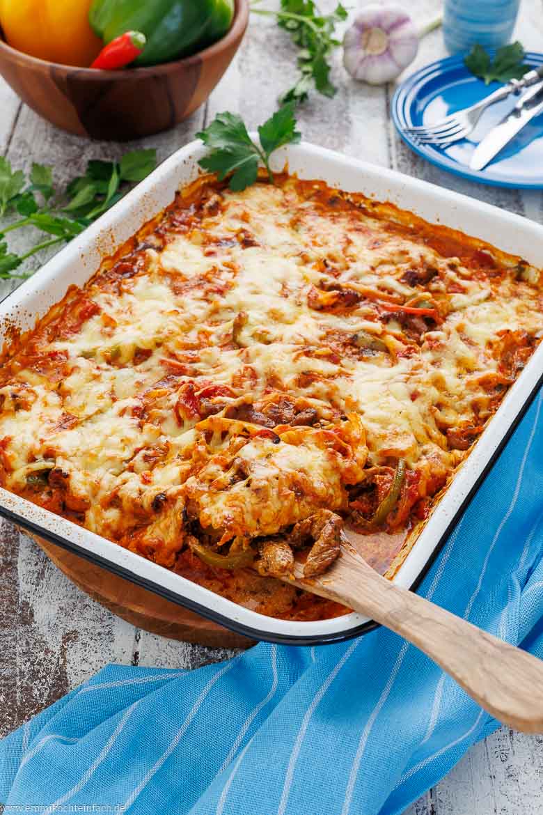 Zutaten für Gyrosauflauf