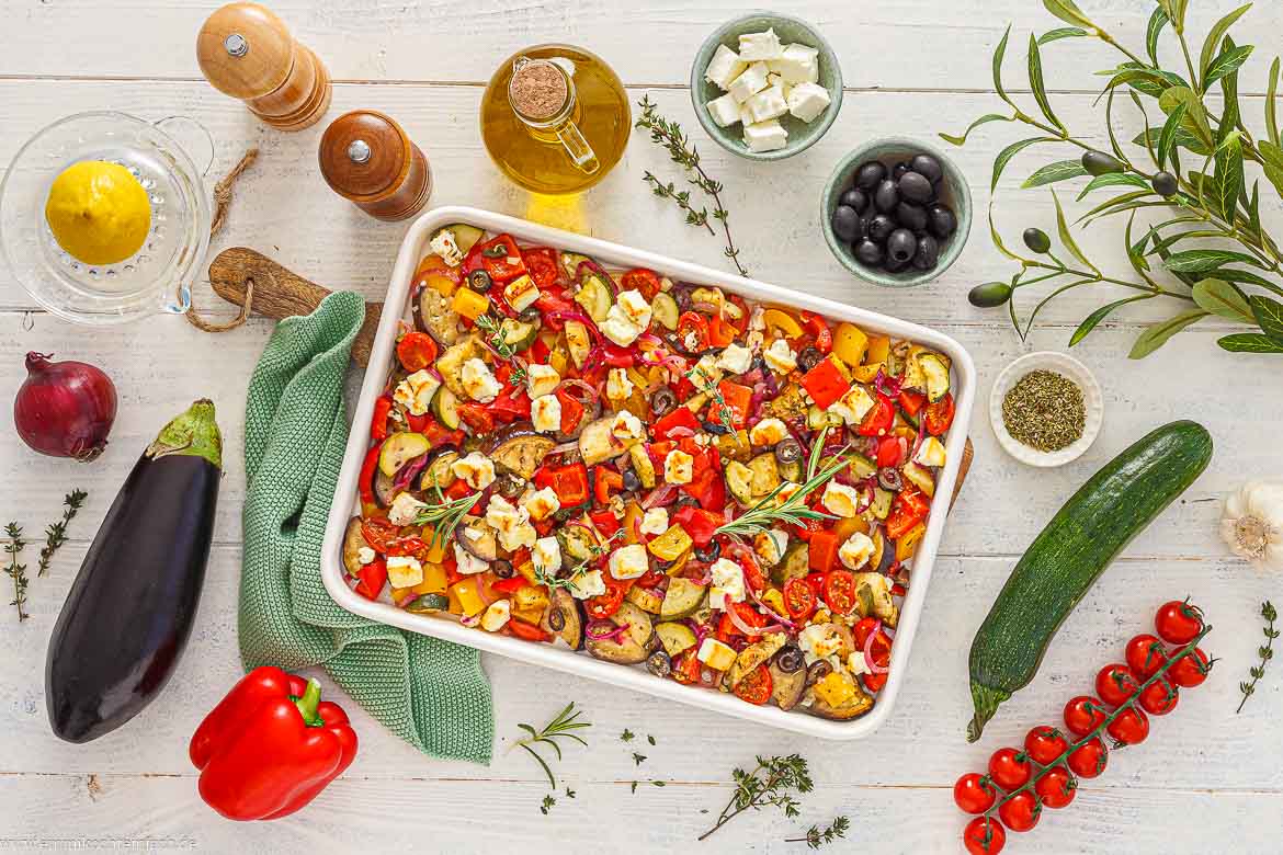 Rezept für Ofengemüse mit Feta
