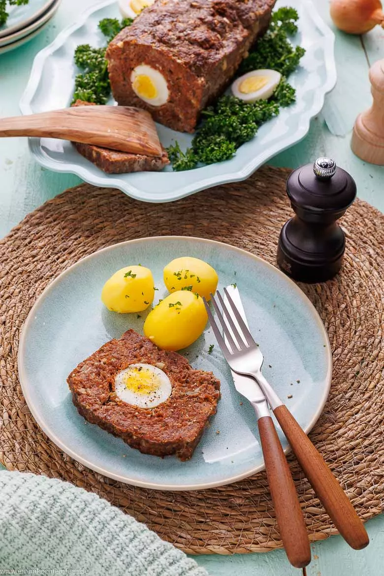 Hackbraten mit So&szlig;e