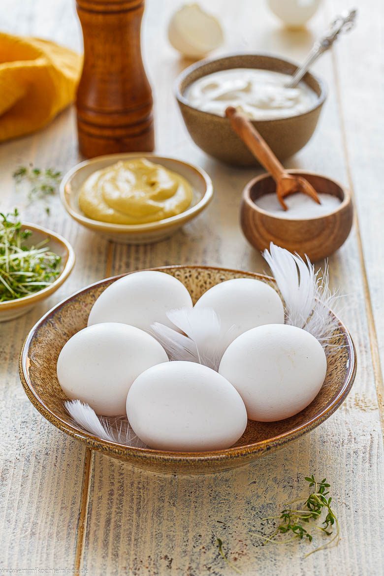Zutaten f&uuml;r gef&uuml;llte Eier