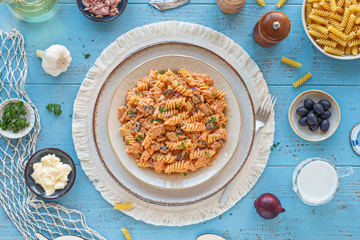 Rezept für Nudeln mit Thunfisch
