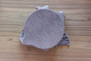 Teig in einer Sch&uuml;ssel mit feuchtem K&uuml;chenhandtuch abdecken und 1,5 Stunden gehen lassen