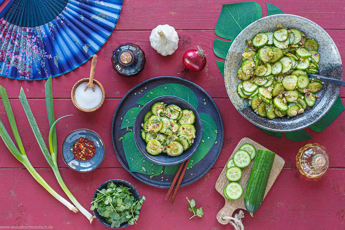 Rezept für Asiatischen Gurkensalat