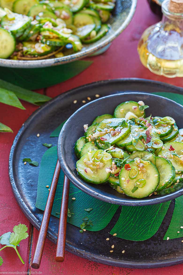 Asiatischen Gurkensalat wie im Restaurant selber machen