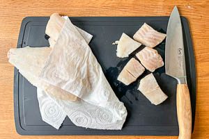 Filets nach Belieben in Häppchen schneiden