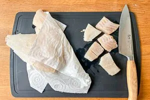Filets nach Belieben in H&auml;ppchen schneiden