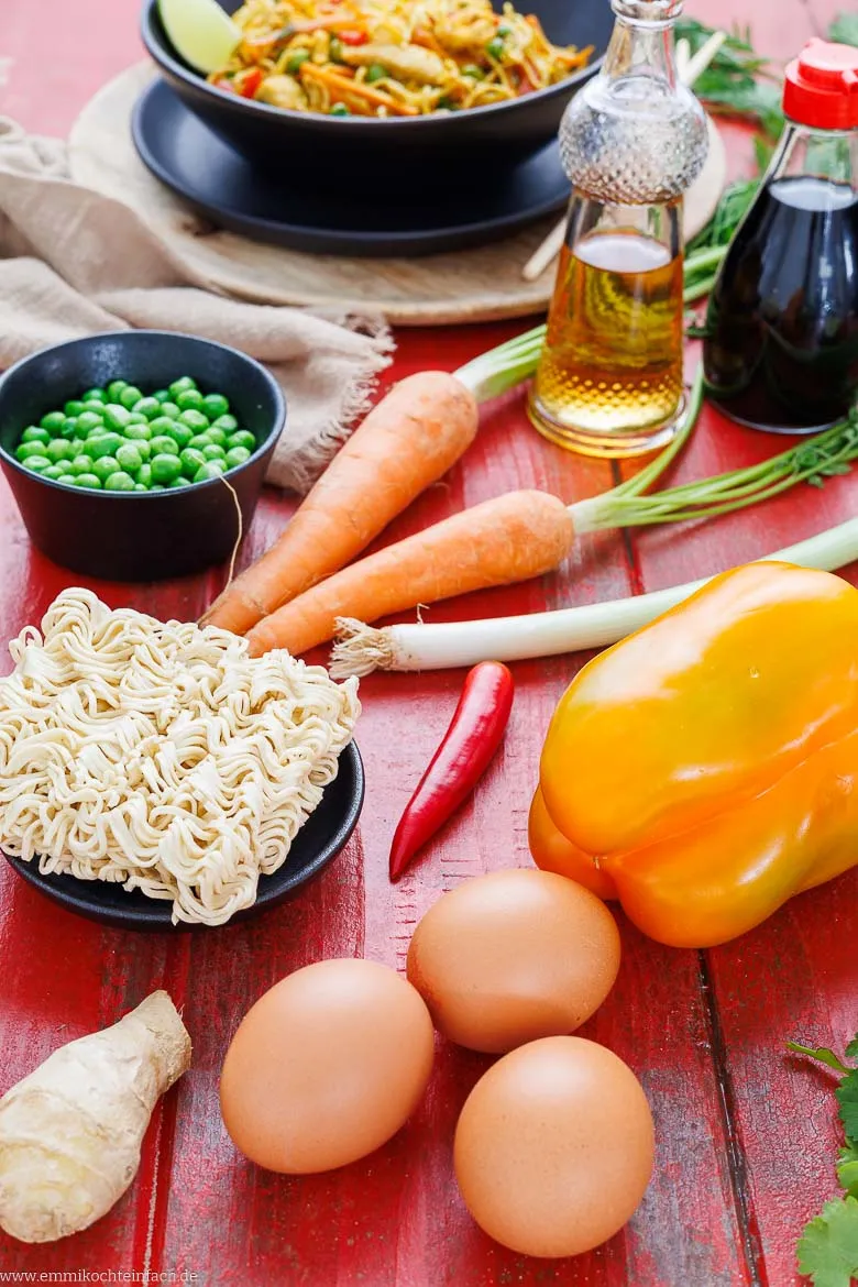 Zutaten f&uuml;r mein Bami Goreng