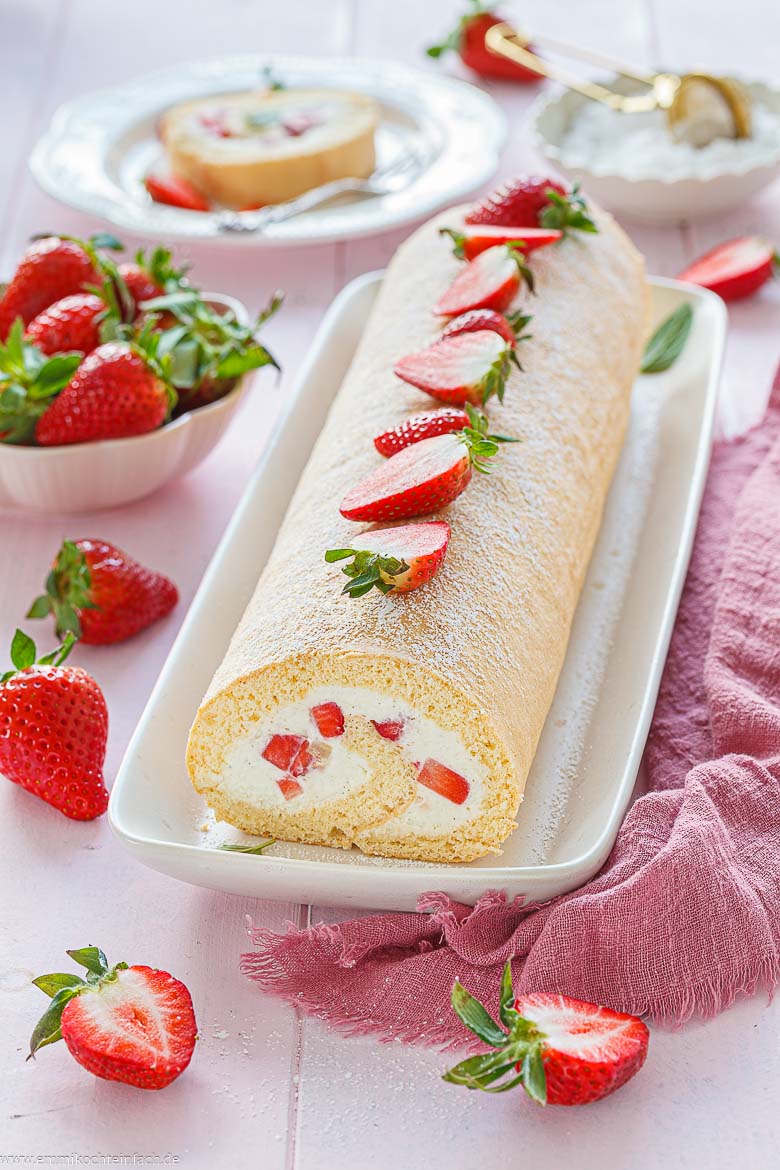 Rezept f&uuml;r Biskuitroulade