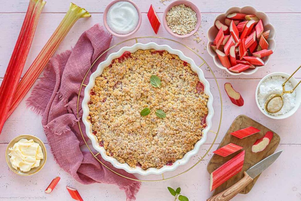 Rezept für Rhabarber-Crumble