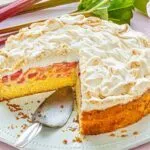 Rezept f&uuml;r Rhabarberkuchen mit Baiser
