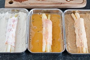 Spargel Cordon Bleu panieren