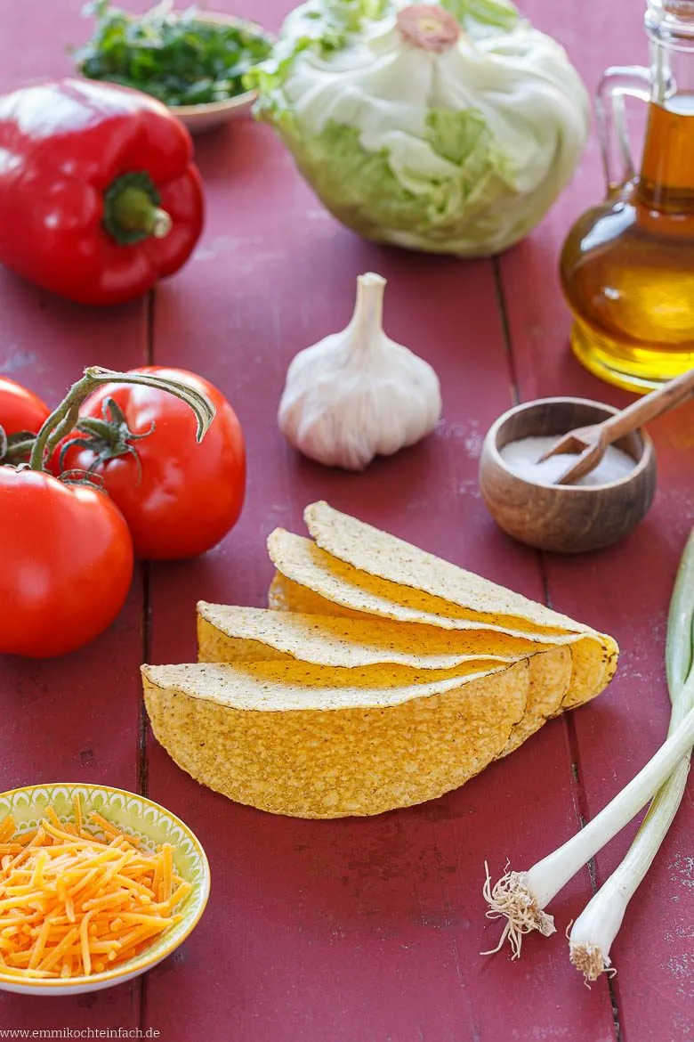 Zutaten f&uuml;r vegetarische Tacos