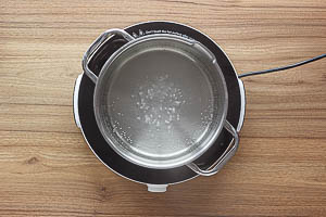 Kochwasser aufsetzen.