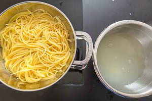 Spaghetti abgie&szlig;en.
