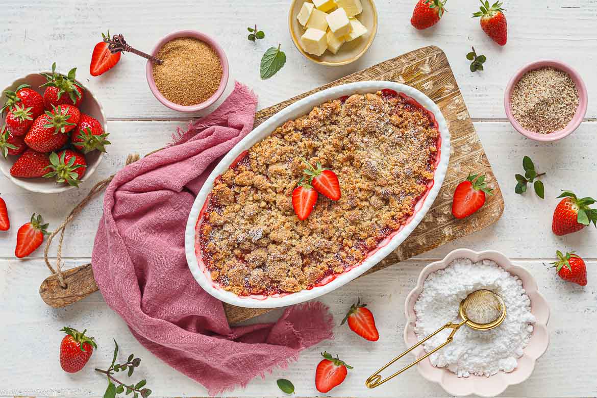 Rezept für Erdbeer-Crumble