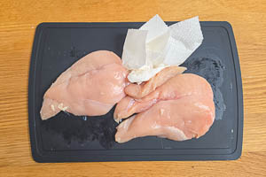 H&auml;hnchen trocken tupfen.