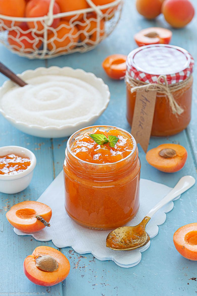 Aprikosenmarmelade mit Pfiff