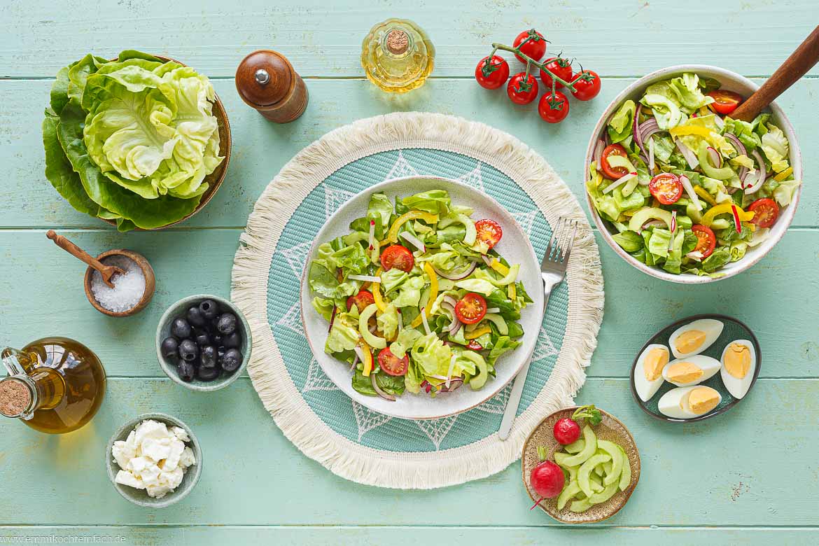 Rezept für gemischten Salat