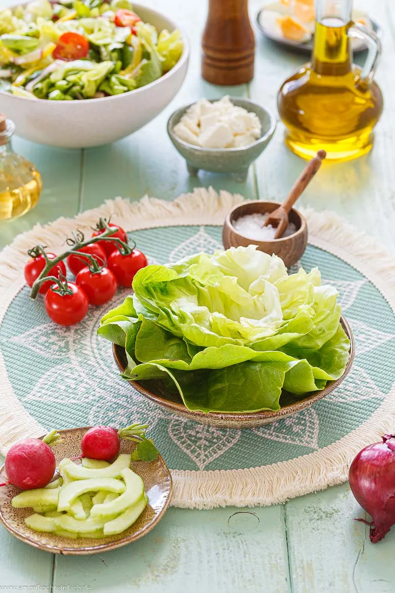 Zutaten f&uuml;r gemischten Salat