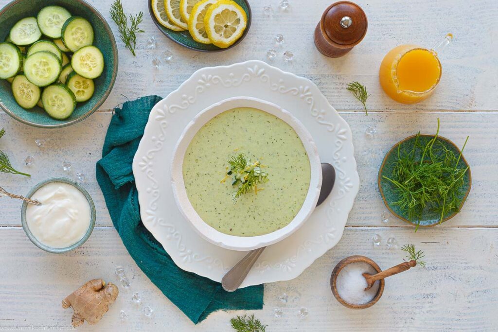 Rezept für die kalte Gurkensuppe
