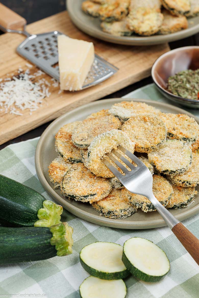 Panierte Zucchini aus der Hei&szlig;luftfritteuse