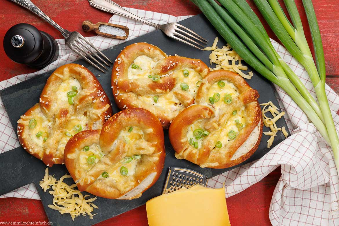Rezept für Flammkuchen-Brezeln
