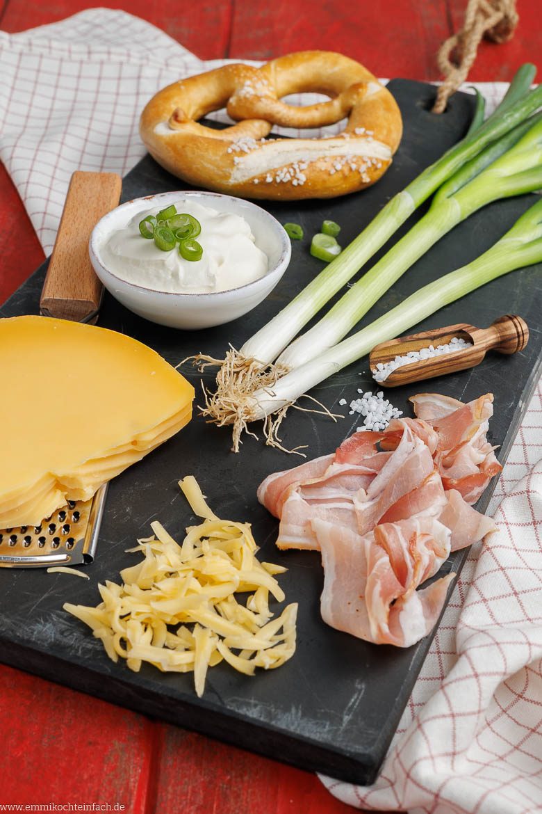 Zutaten f&uuml;r Flammkuchen-Brezeln