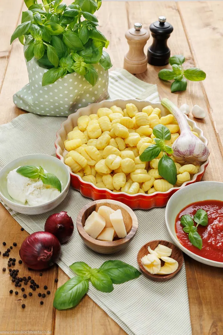Zutaten f&uuml;r Gnocchi-Auflauf