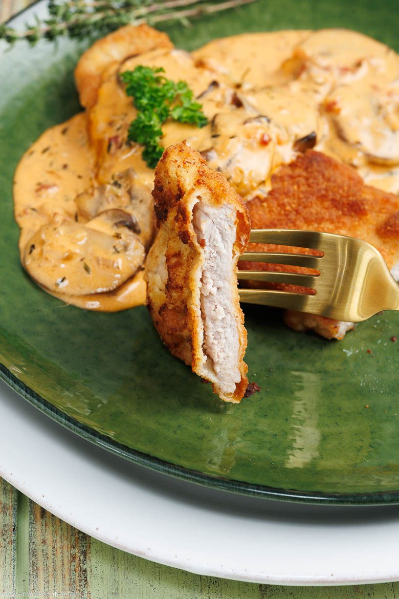 Rezept für Jägerschnitzel aus Schwein mit traditioneller Jägersoße