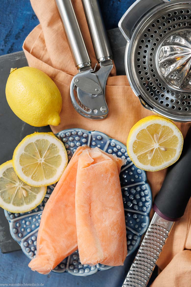Zutaten für Airfryer-Lachs