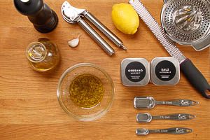 Marinade für Lachs im Airfryer anrühren