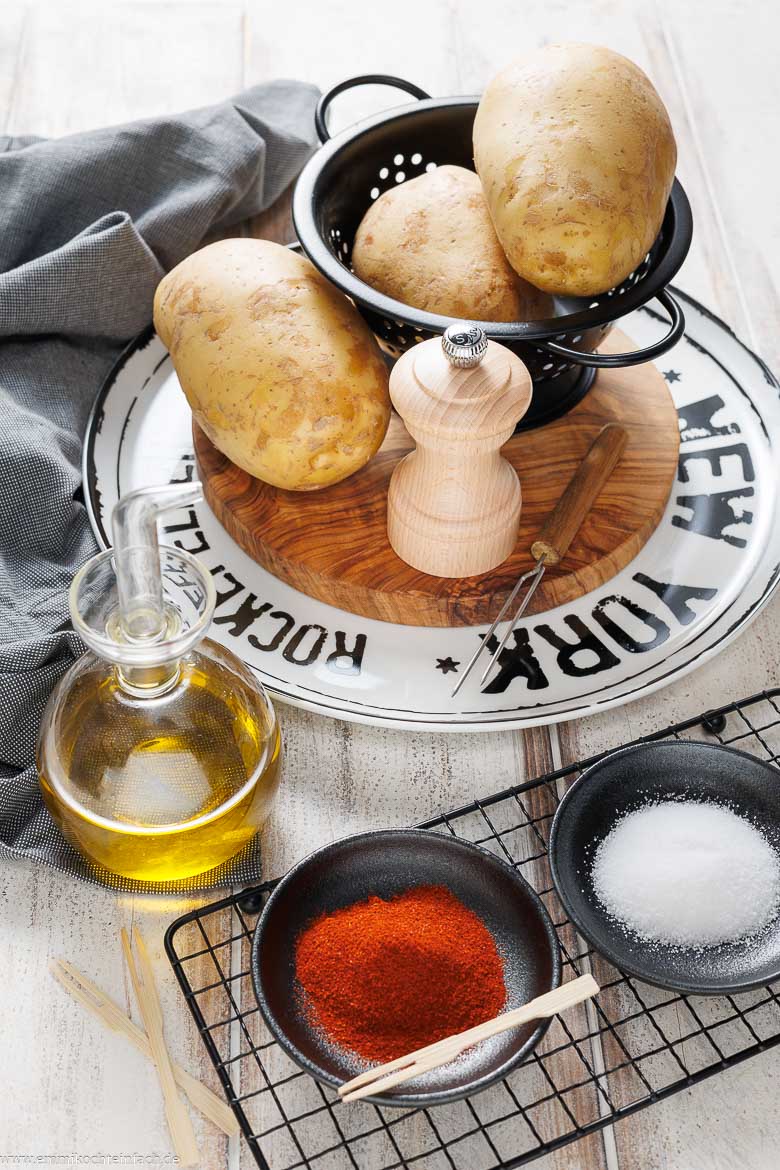 Zutaten für Pommes im Airfryer