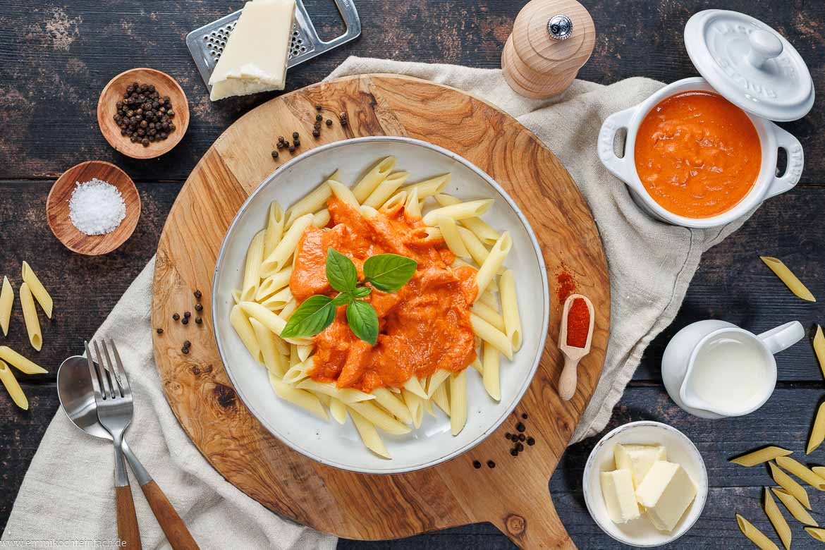 Rezept für Tomaten-Sahne-Soße