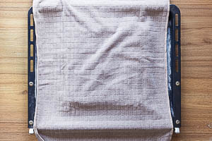 Backblech abdecken und Ofen vorheizen