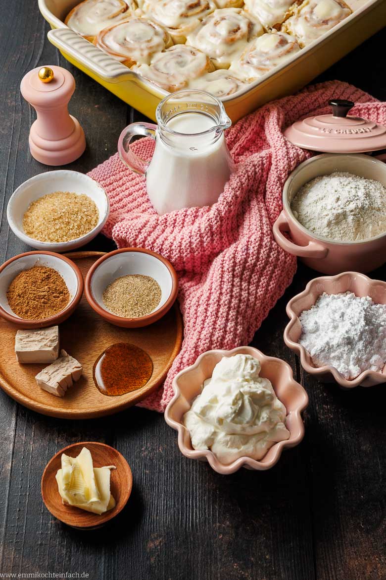 Zutaten f&uuml;r Zimtschnecken