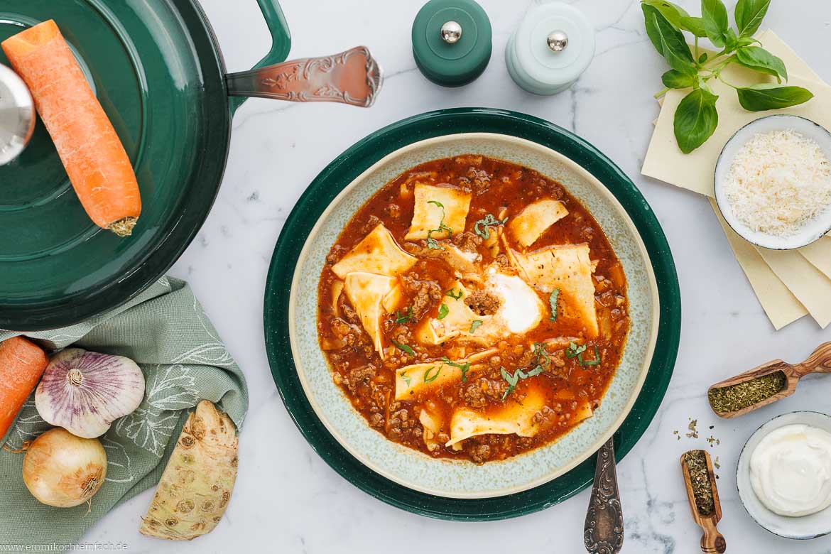 Rezept für Lasagnesuppe