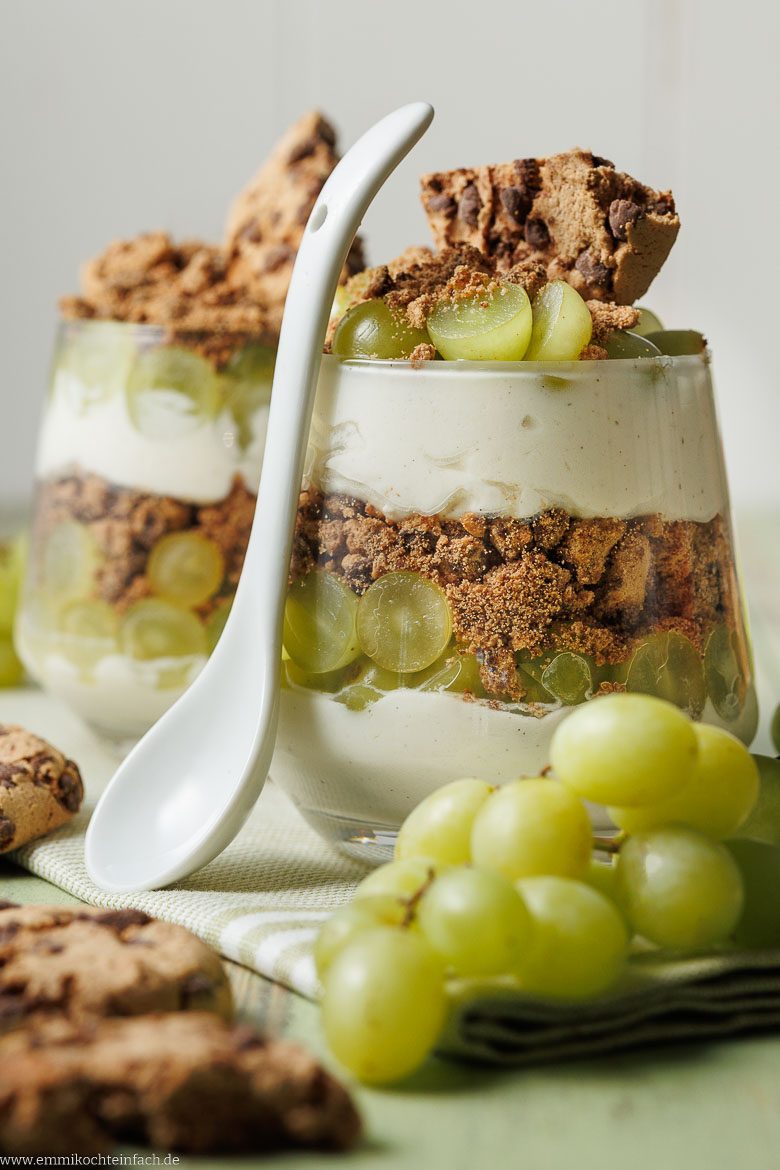 Trauben-Cookie-Dessert ganz einfach variieren