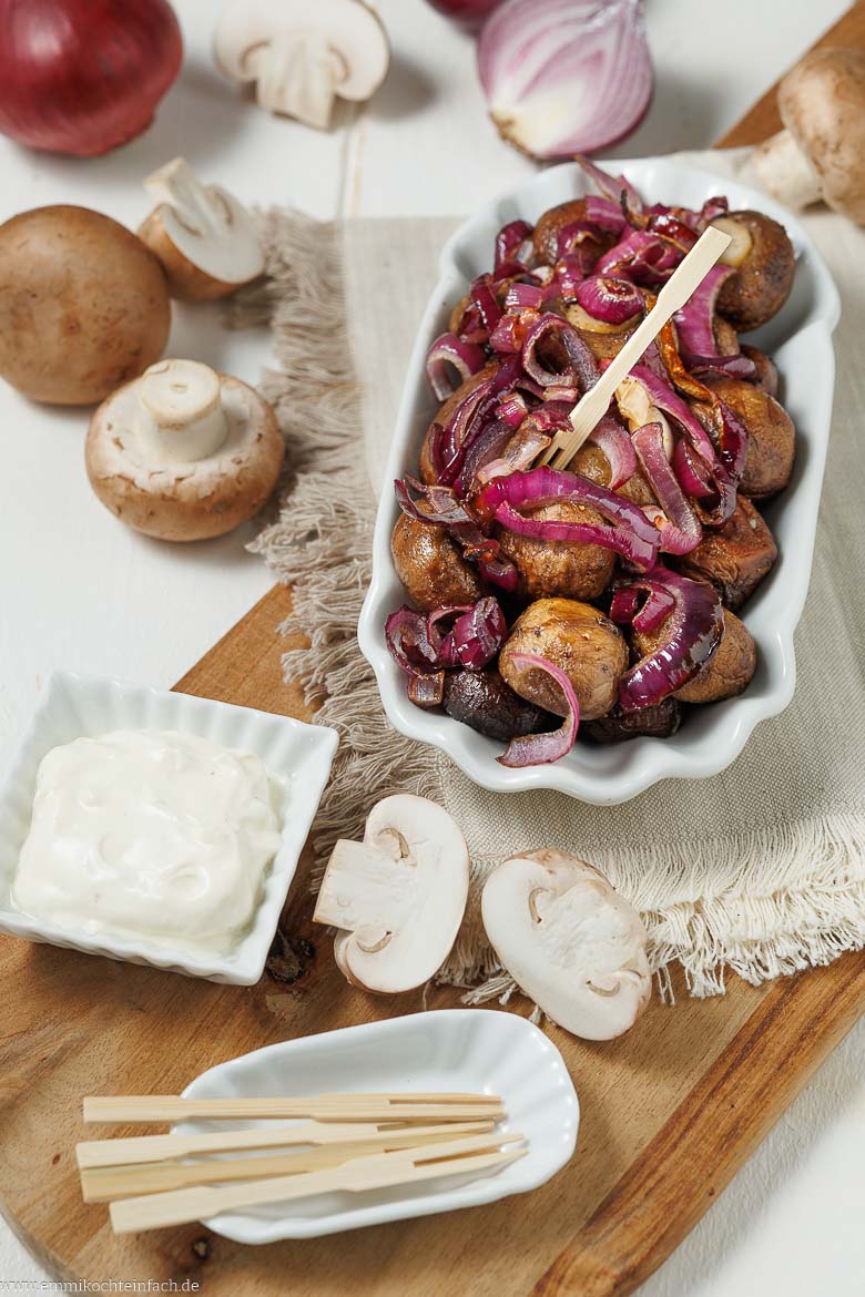 Champignons im Airfryer garen
