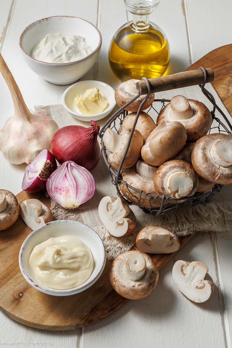 Zutaten f&uuml;r Champignons aus dem Airfryer