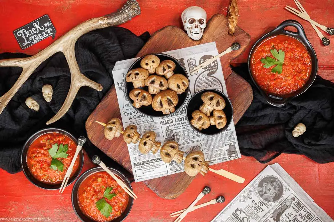 Rezept für Halloween-Champignons