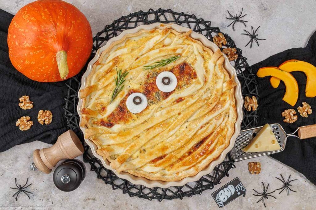 Rezept für Halloween-Quiche