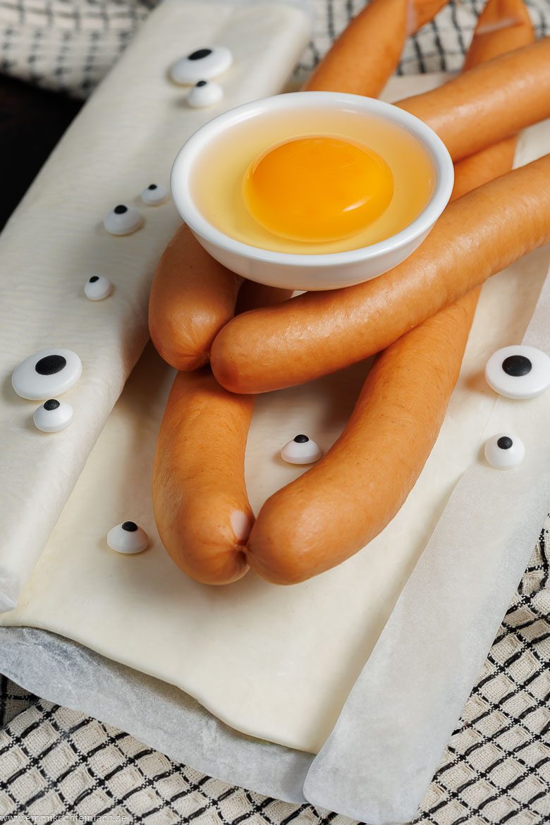 Zutaten f&uuml;r das Mumien-W&uuml;rstchen-Rezept