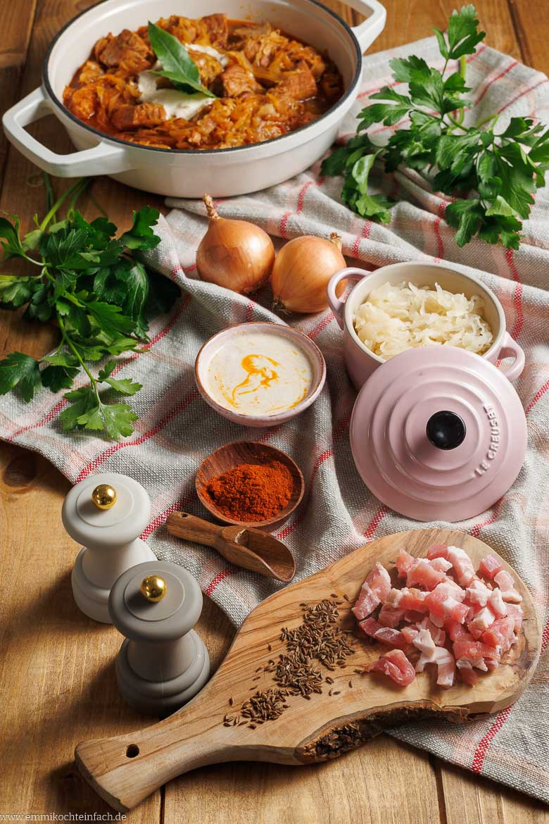 Zutaten f&uuml;r Szegediner Gulasch